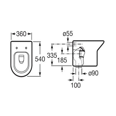 Nexo Back To Wall Toilet Pan