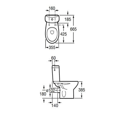 Laura Close Coupled Toilet Pan