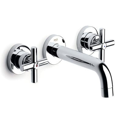 Loft Chrome 3 Hole Wall Mounted Basin Mixer