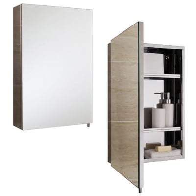 Stainless Steel Single Cabinet with Single Mirrored Door