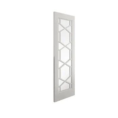 Quartz White Primed Glazed Internal Door - All Sizes