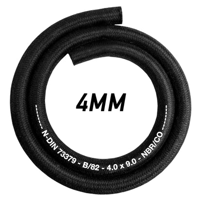 Rubber Reinforced with a Heat Resistant Textile Braid 4mm/8mm