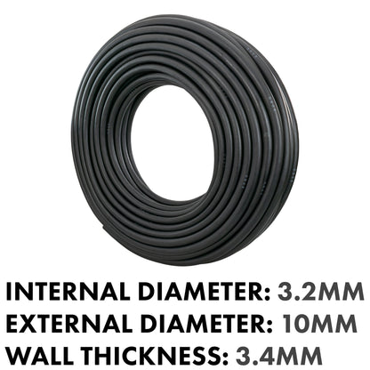 Rubber 3.2mm Braided Fuel, Oil Hose SAE J30 R6