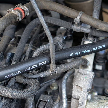 Rubber 4mm Braided Fuel, Oil Hose SAE J30 R6