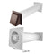 Through Wall Ventilation Kit RICO Pull-Cord Switch Fan with Brown External Vent