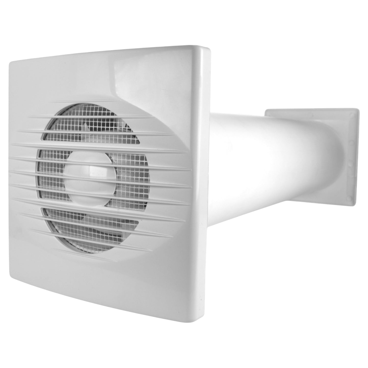 Through Wall Ventilation Kit RICO Timer and Humidistat Fan with Graphite External Vent