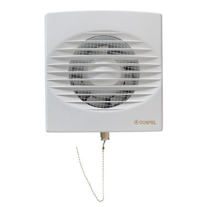 Through Wall Ventilation Kit RICO Pull-Cord Switch Fan with White External Vent
