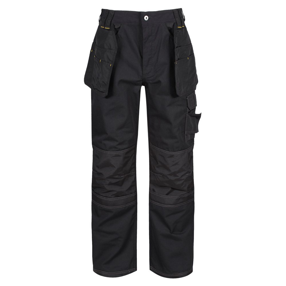 Regatta TRJ335 Hardwear Holster Pocket Kneepad Work Trousers Black 40" Waist Short Leg