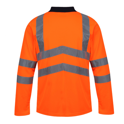 Regatta TRS192 Pro Hi-Vis Long Sleeved Polo Shirt