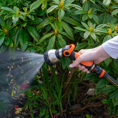 Hose Gun Water Sprayer 8-Pattern Multi-Function, Cost Wise Black/Orange
