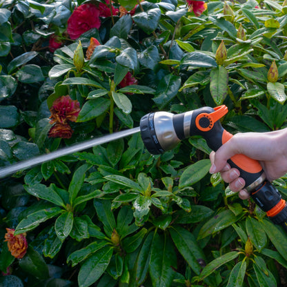 Hose Gun Water Sprayer 8-Pattern Multi-Function, Cost Wise Black/Orange