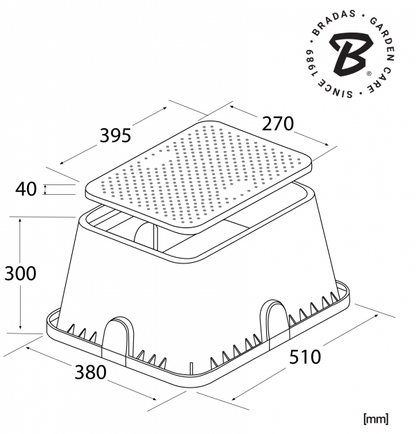 Standard Valve Box, 51x38cm