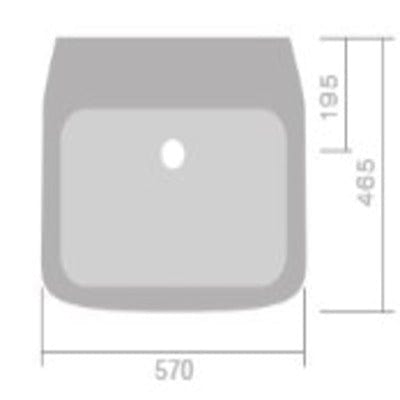 Bella 570mm Basin - 1 Tap Hole