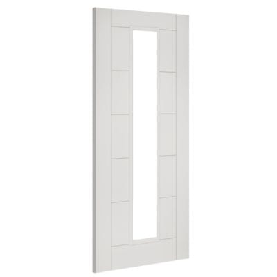 Seville White Primed 1 Glazed Light Panel Internal Door - All Sizes