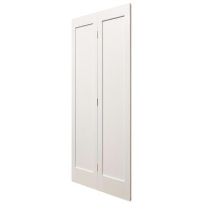 Shaker 2 Panel White Primed Panel Bi-Fold Internal Door 1981 x 762mm