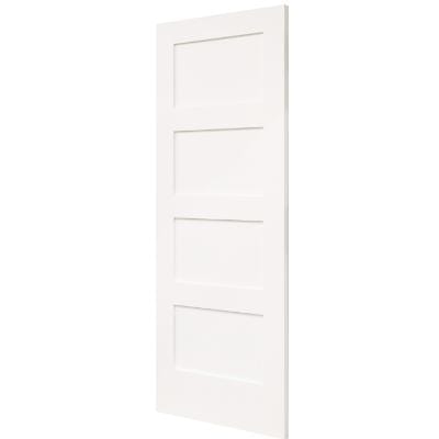 Shaker 4 Panel White Primed Panel Internal Door - All Sizes
