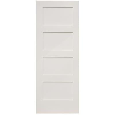 Shaker 4 Panel White Primed Panel Internal Door - All Sizes
