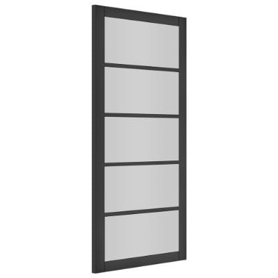 Shoreditch Black Prefinished Glazed Internal Door - All Sizes