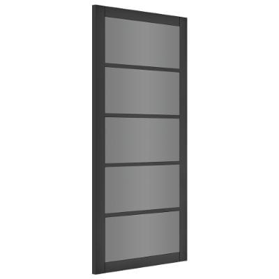 Shoreditch Black Prefinished Tinted Glazed Internal Door - All Sizes