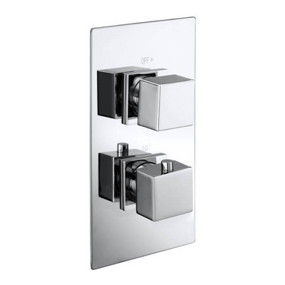 Cube Concealed 2-Way Chrome Thermostatic Shower Valve