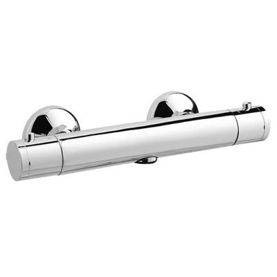 Minimalist Exposed Chrome Thermostatic Bar Valve