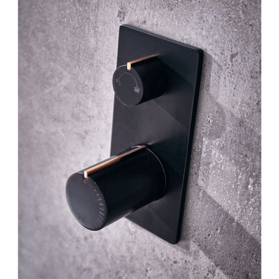 Velar Concealed 2-Way Matt Black Shower Valve