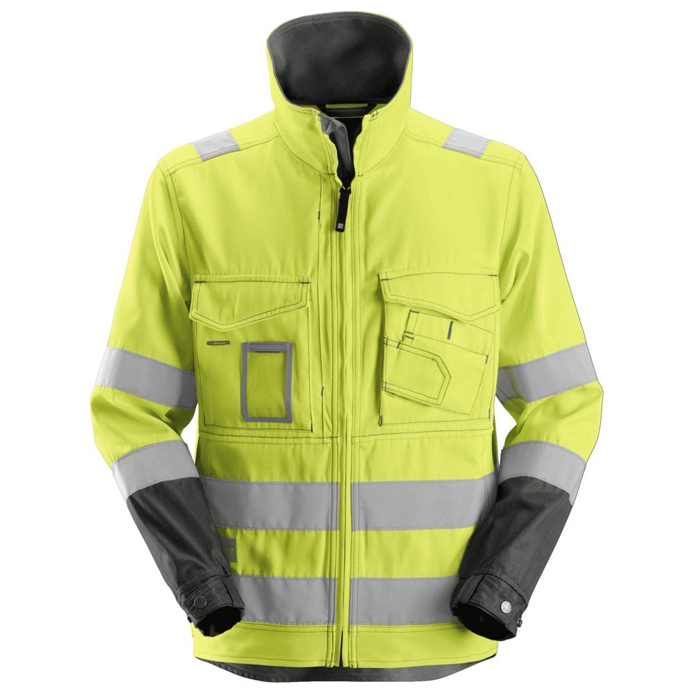 Snickers 1633 Hi-Vis Jacket, Class 3 Yellow XL