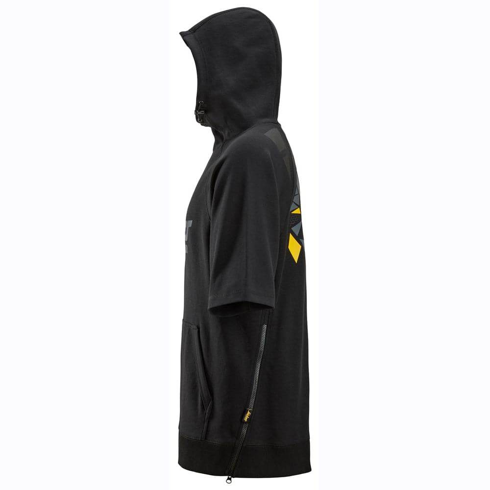 Snickers 2850 Logo Short Sleeve Hoodie Sweatshirt