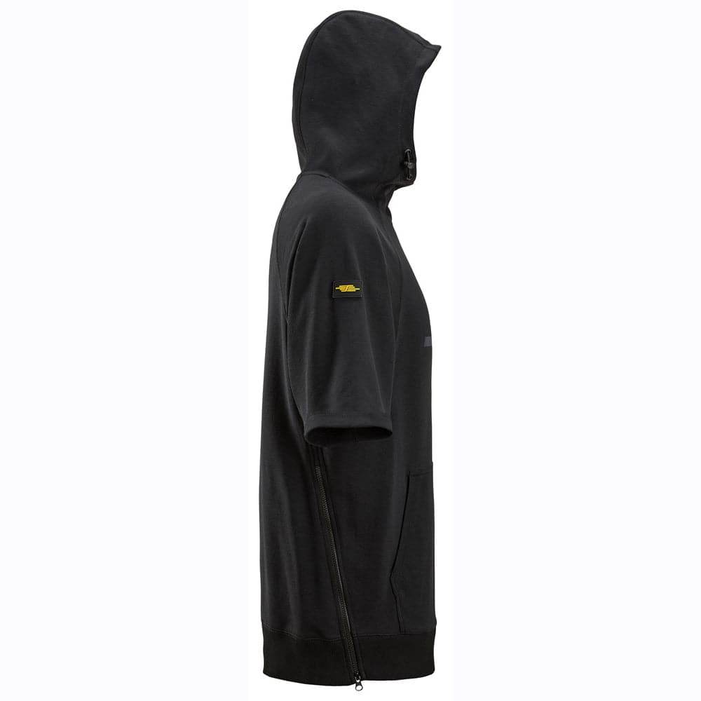Snickers 2850 Logo Short Sleeve Hoodie Sweatshirt
