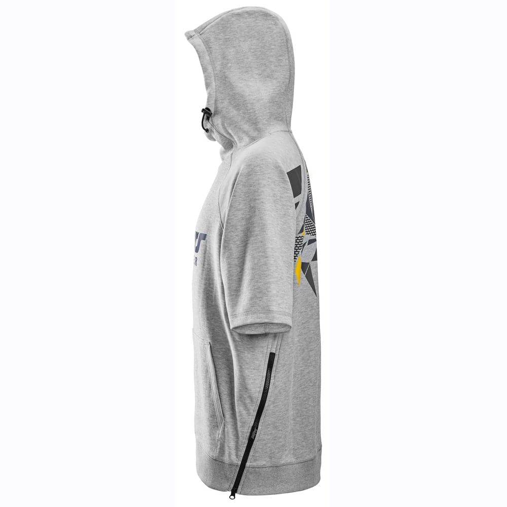 Snickers 2850 Logo Short Sleeve Hoodie Sweatshirt
