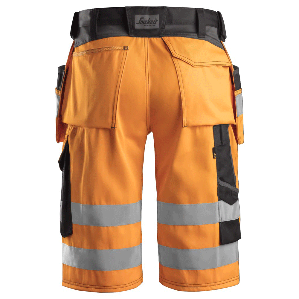 Snickers 3033 Hi-Vis Holster Pocket Shorts, Class 1 Hi-Vis Orange, 31" Waist-Snickers 46
