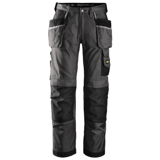 Snickers 3212 Craftsmen Holster Pocket Trousers, DuraTwill Muted Black/Black