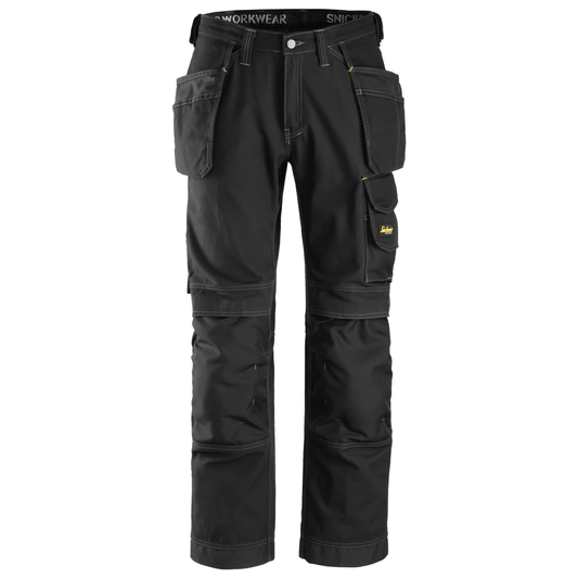 Snickers 3215 Craftsmen Holster Pocket Trousers, Comfort Cotton Black