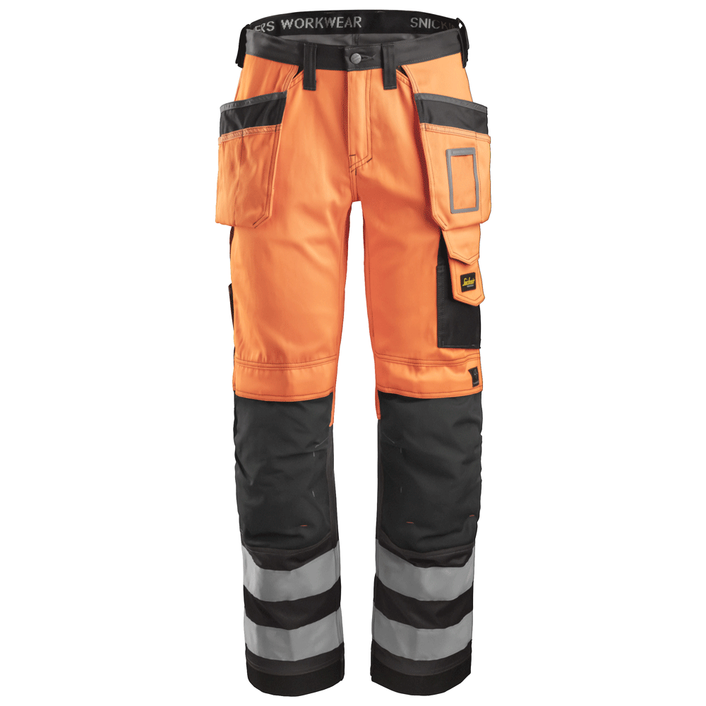 Snickers 3233 High-Vis Holster Pocket Trousers, Class 2 Various Colours
