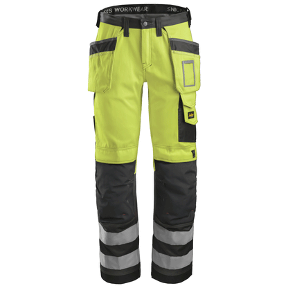 Snickers 3233 High-Vis Holster Pocket Trousers, Class 2 Various Colours