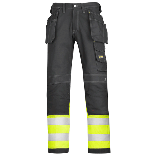 Snickers 3235 High-Vis Holster Pocket Cotton Trousers, Class 1