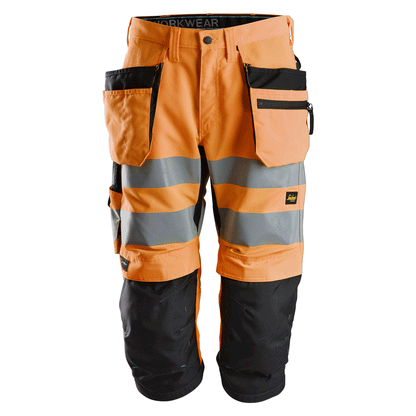 Snickers 6134 LiteWork, Hi-Vis Pirates+ Holster Pockets Class 2 Various Colours