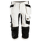 Snickers 6142 AllroundWork, Stretch Kneepad Holster Pockets Pirate Trousers White/Black, 33" Waist-Snickers 46
