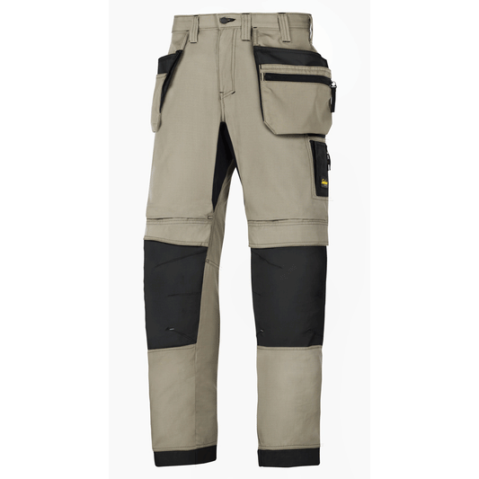 Snickers 6206 LiteWork, 37.5® Work Trousers+ Holster Pockets Khaki/Black