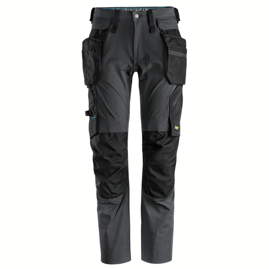 Snickers 6208 LiteWork, Detachable Holster Pocket Kneepad Work Trousers Steel Grey