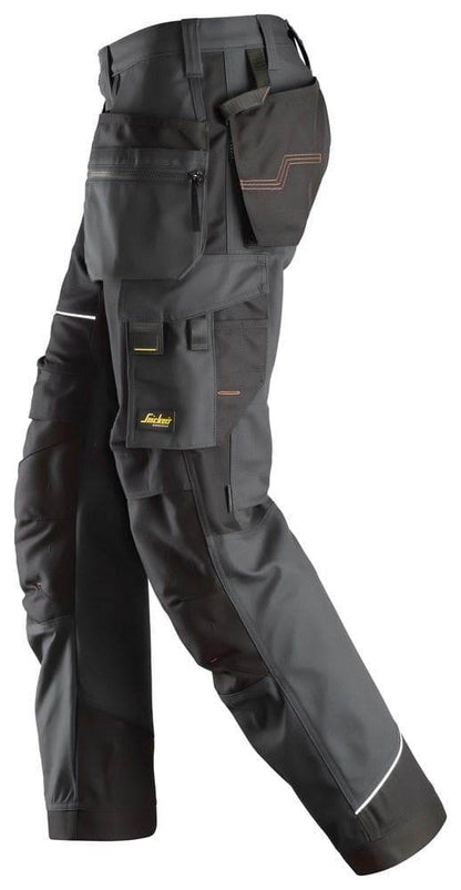 Snickers 6214 RuffWork, Canvas+ Holster Pocket Work Trousers Steel Grey