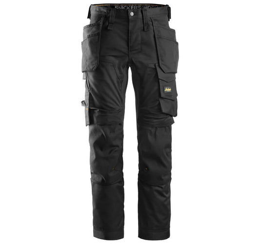Snickers 6241 AllroundWork, Stretch Work Knee Pad Trousers Holster Pockets Black