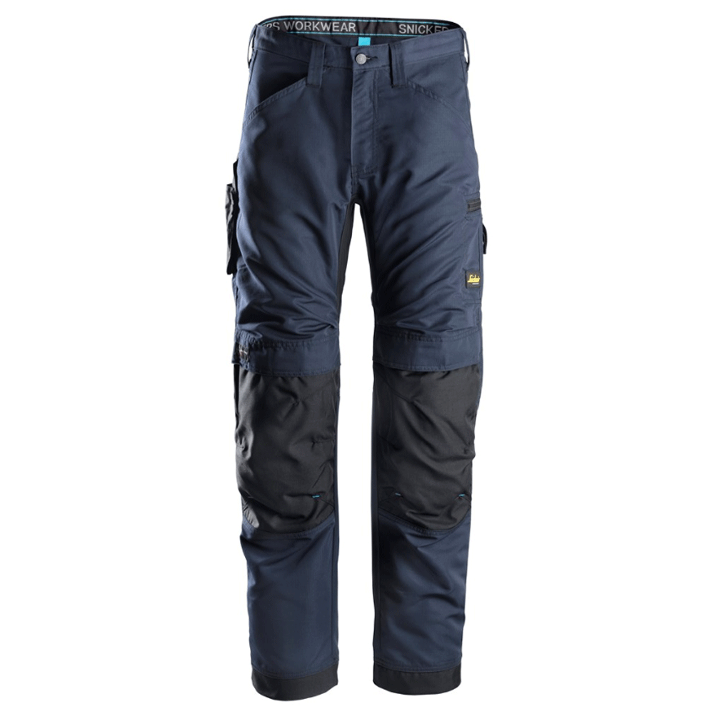 Snickers 6307 LiteWork 37,5® Work Kneepad Trousers Navy Blue/Black, Waist 35" Leg 28"-Snickers 200