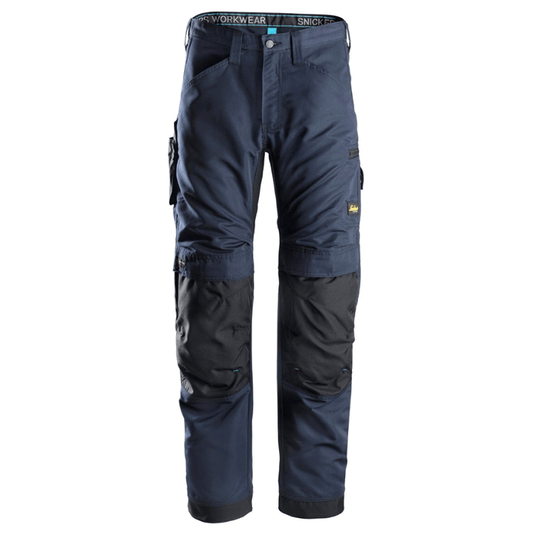 Snickers 6307 LiteWork 37,5® Work Kneepad Trousers Navy Blue/Black, Waist 35" Leg 28"-Snickers 200