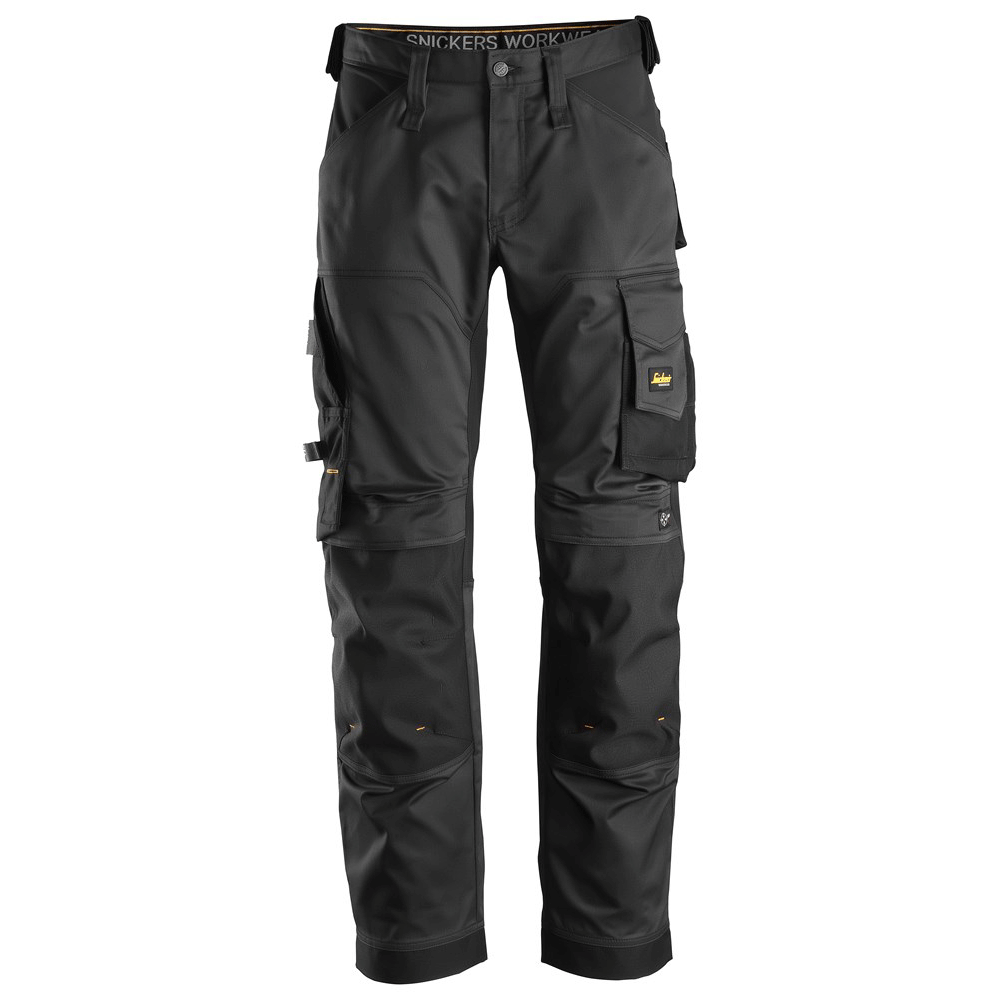 Snickers 6351 AllroundWork, Stretch Loose Fit Work Trousers Black, Waist 41" Leg 32"-Snickers 58