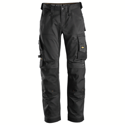 Snickers 6351 AllroundWork, Stretch Loose Fit Work Trousers Black, Waist 41" Leg 32"-Snickers 58