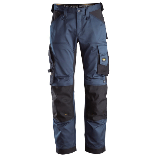 Snickers 6351 AllroundWork, Stretch Loose Fit Work Trousers Navy Blue Waist 41" Leg 30"