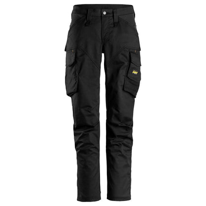 Snickers 6703  AllroundWork, Women’s Stretch Trousers without Knee Pockets Black 28" Waist / 29" Leg - Snickers Size 19