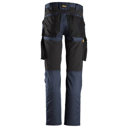 Snickers 6803 AllroundWork, Stretch Trousers without Knee Pockets Navy Blue, 35" Waist 30" Leg-Snickers 100