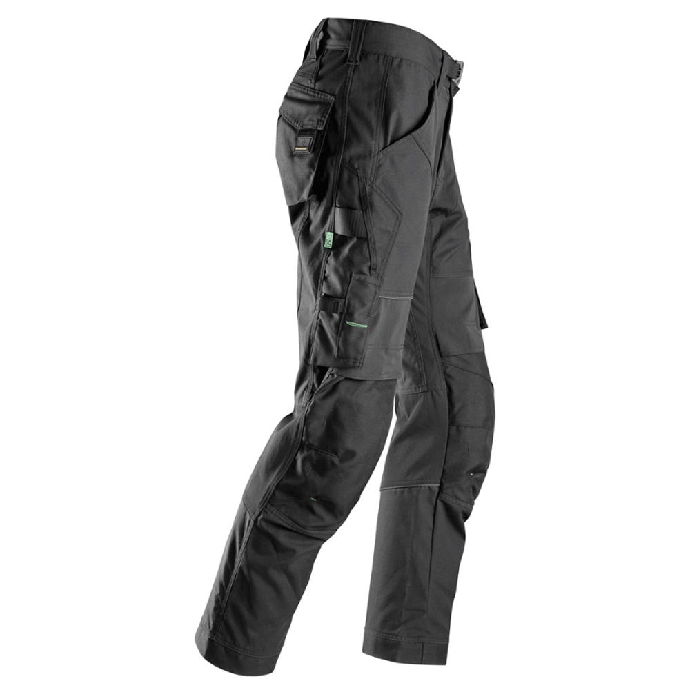 Snickers 6903 FlexiWork Stretch Kneepad Work Trousers Black 35" Waist 32" Leg-Snickers 50